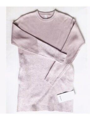 Lululemon Restful Intention Sweater Tunic Pullover Side Pockets M Blush Pink